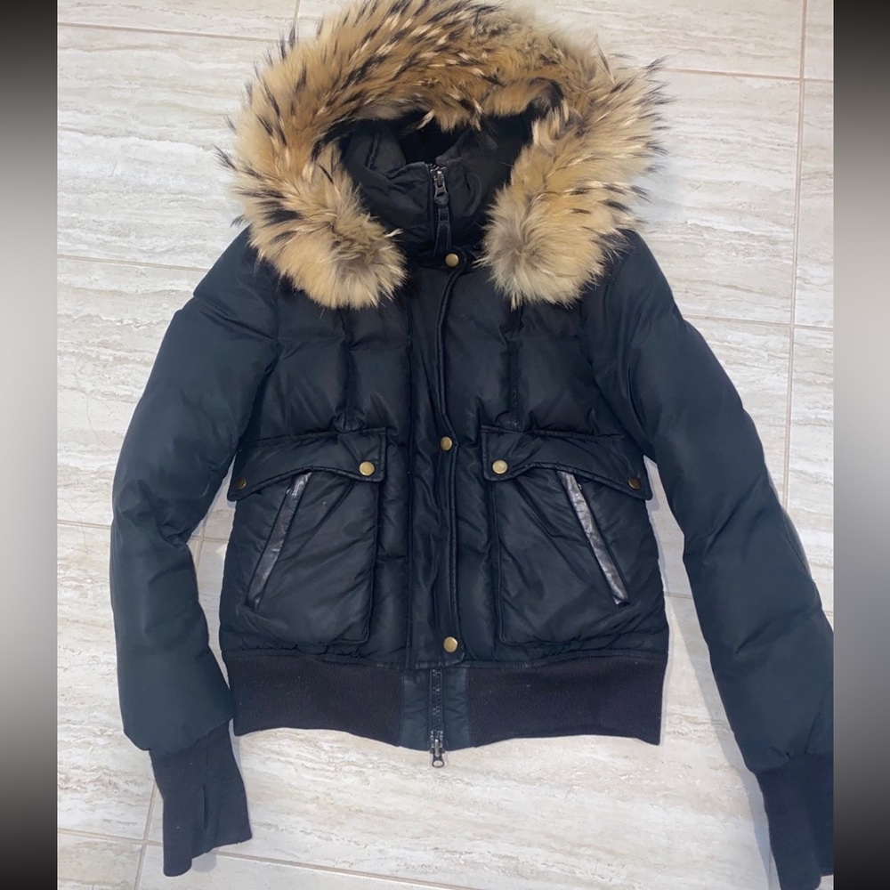 Mackage down parka jacket with genuine fur hood Size XS
